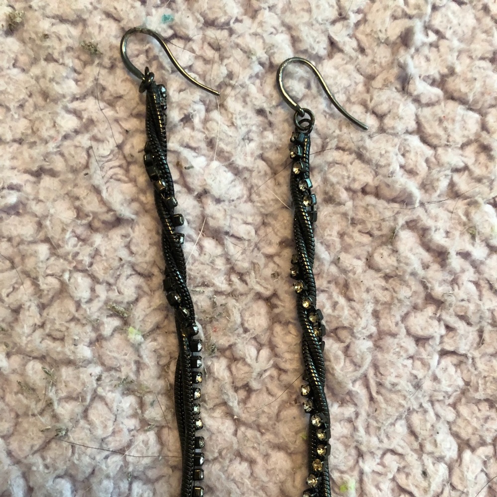 4” black earring